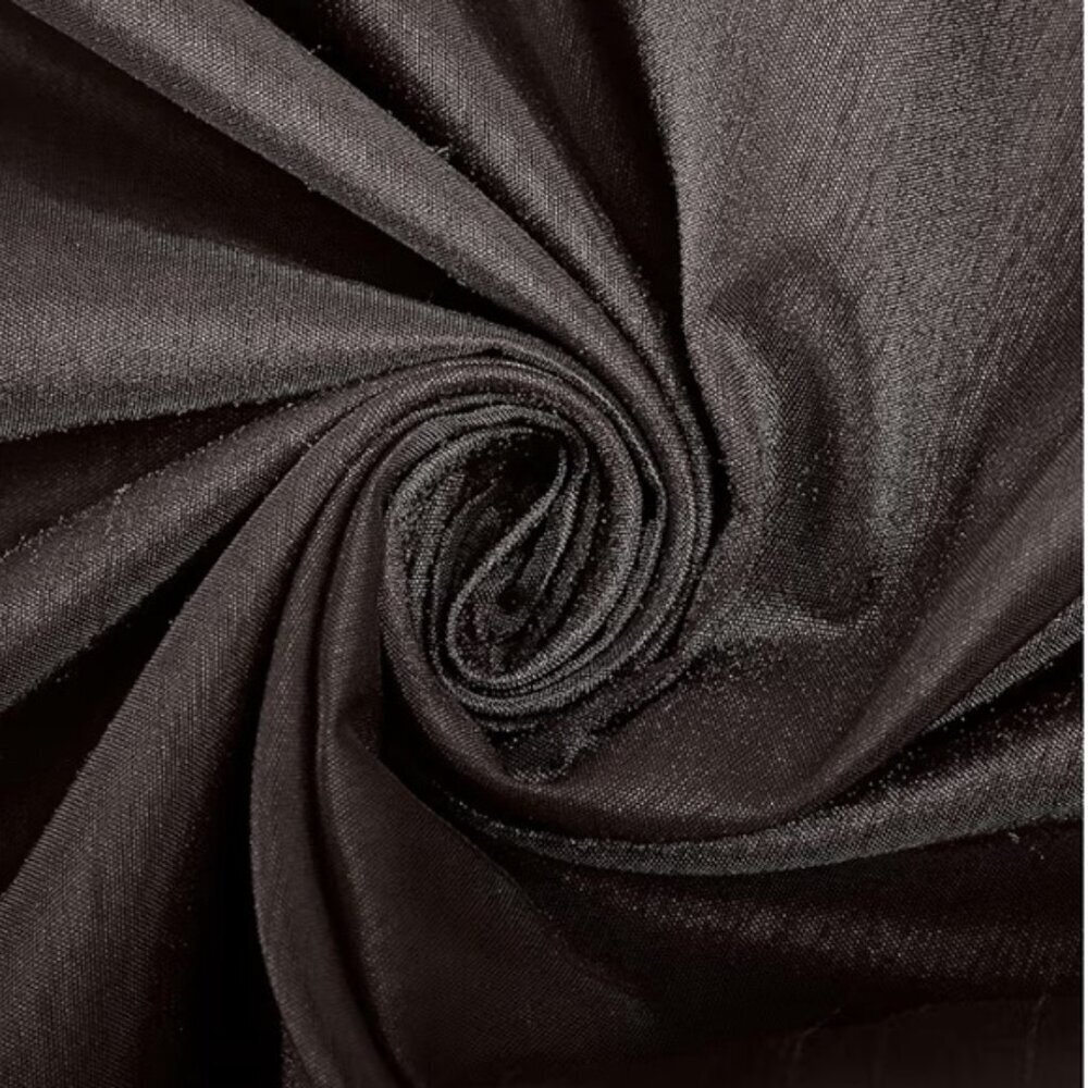 Sun Zero Faux Dupioni Silk Thermal Blackout Back Tab Curtain  50" x 63"  Brown - Picture 7 of 16